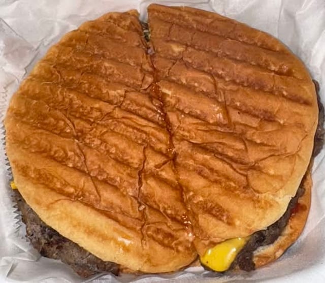 Jr. Cheese Burger Tray.